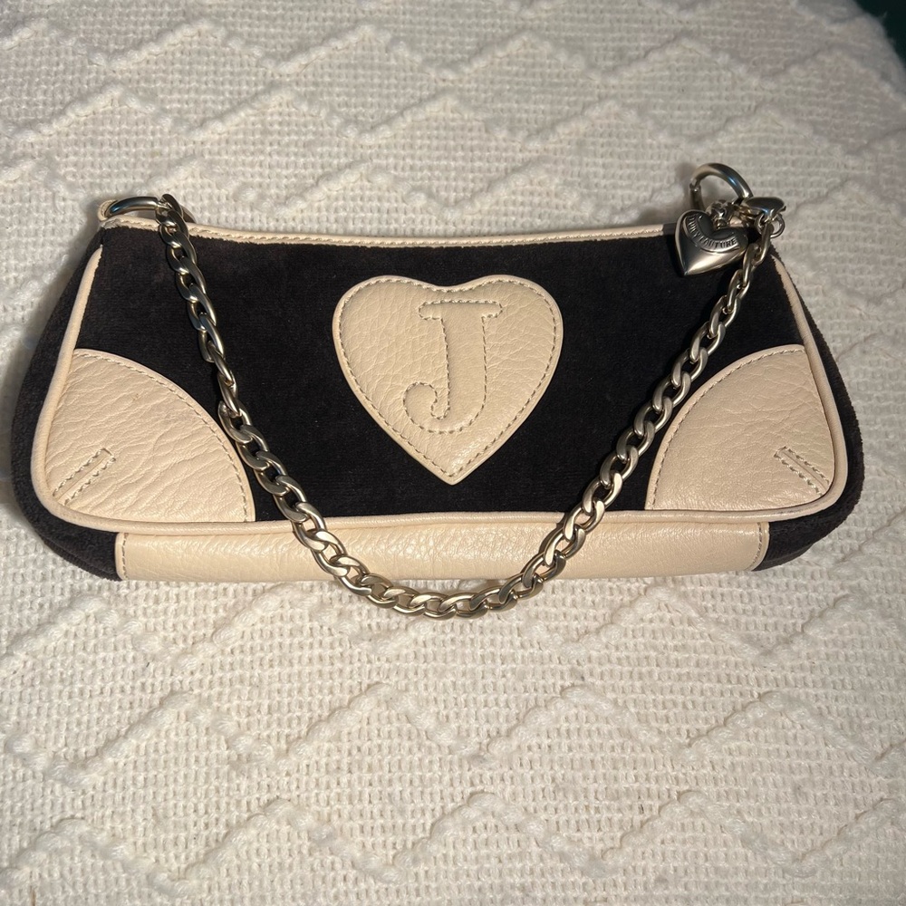 Vintage Iconic Y2K Juicy Couture Velour Baguette Little Bag Purse - Picture 2 of 11